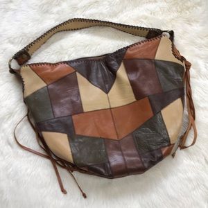 Patricia Nash Zig Zag Stitch Patchwork Hobo